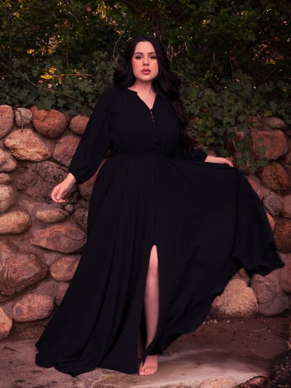 La Femme en Noir Coven Maxi Tunic Dress - Picture 12 of 16